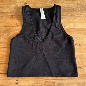 Athleta Aurora Seamless Crop Rib Tank (S / Black)